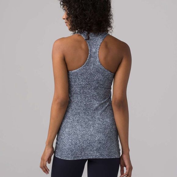Lululemon Sparkly Gray Racerback Tank Top - Picture 1 of 10